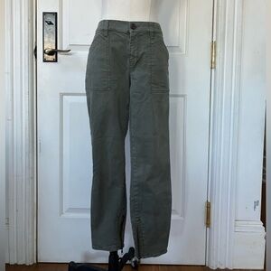 Madewell Skinny Cropped Fatigues Moss Army Green Size 30